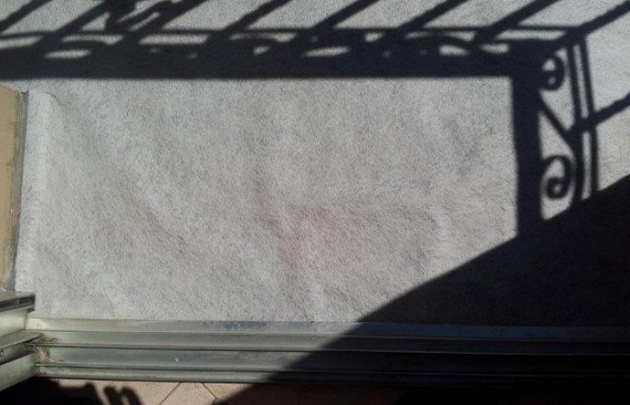 Colocación manta geotextil